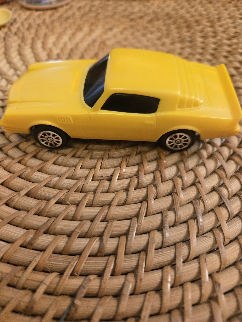 Vintage 1980 Buddy L Yellow Pontiac Firebird Plastic Toy Car